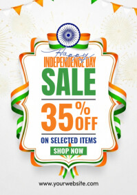 India Independence Day Sale A4 template
