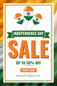 India independence day sale Poster template