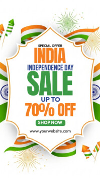 White India Independence Day Sale Instagram Story Template
