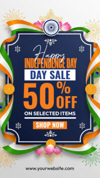 Purple Independence Day Sale Instagram-verhaal Template
