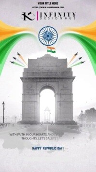 White Republic Day Celebration Instagram Reel Template