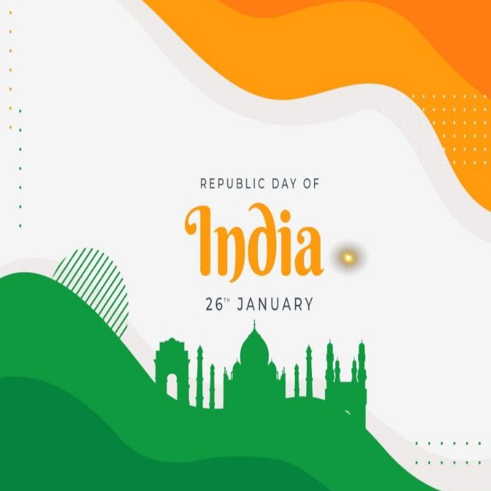 India Republic day Publicação no Instagram template