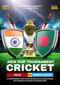 India vs Bangladesh A6 template