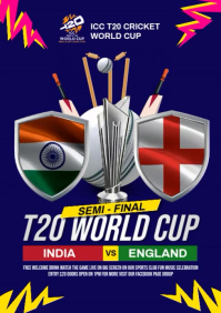 India vs England A4 template