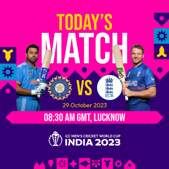 India vs England Match Schedule Template PosterMyWall