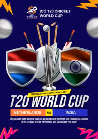 India vs Netherlands A6 template