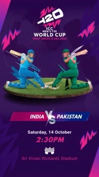 India Vs New Zealand Icc Men's T20 World Cup Instagram Story template