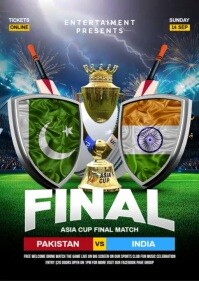 India vs Pakistan A6 template