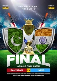 India vs Pakistan A6 template