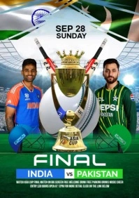 India vs Pakistan A5 template