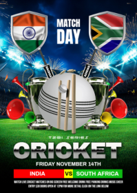 India vs South africa A6 template