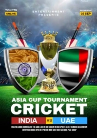 India vs uae A5 template