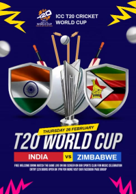 India vs Zimbabwe A5 template