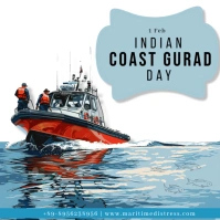 Indian Coast Guard Day instagram post Logo template