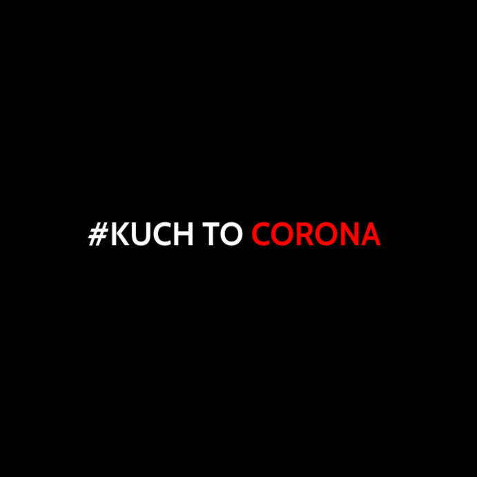 INDIAN Corona Slogan Poster Template Carré (1:1)