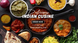 Indian cusine YouTube-miniature template