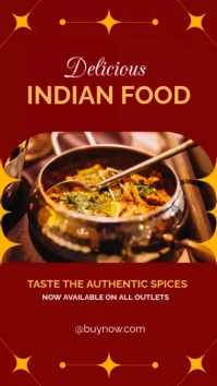 Indian Food Flyer История на Instagram template