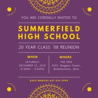 Indian High School Reunion Invite Instagram Post template