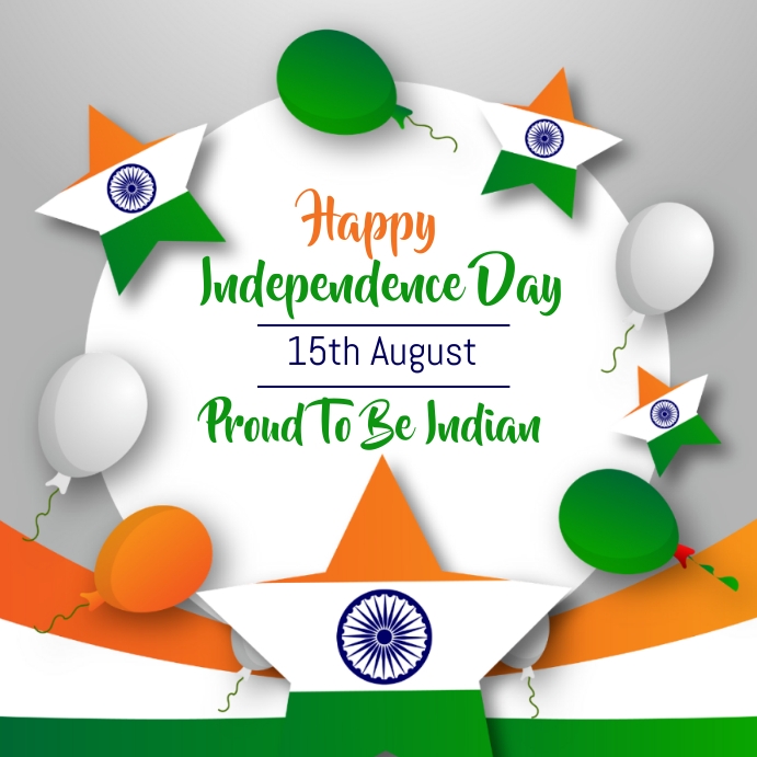 indian independence day,india day 15 august Instagram Post template