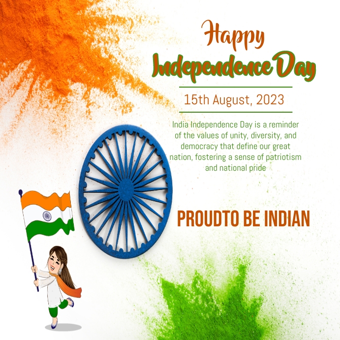 indian independence day,india day 15 august Instagram Post template