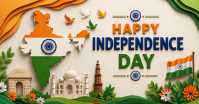 Wit Indian Independence Day Ibinahaging Larawan sa Facebook Template