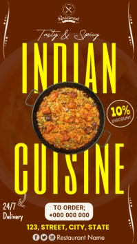 Indian Menu Digital Display (9:16) template