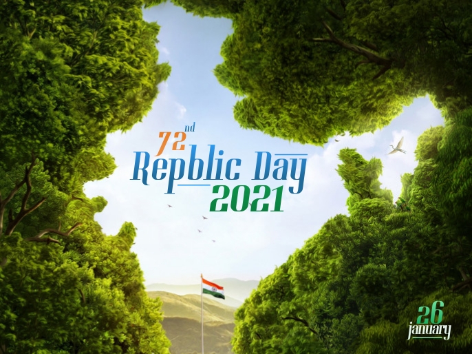 Indian Republic Day Poster Apresentação template