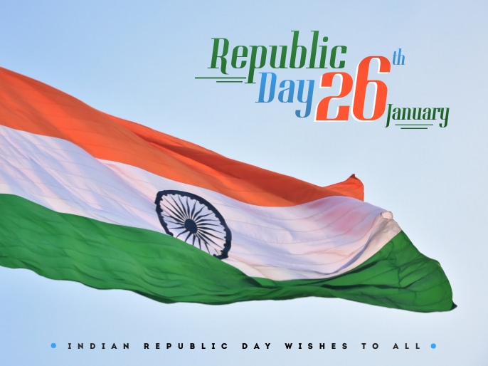Indian Republic day poster Apresentação template
