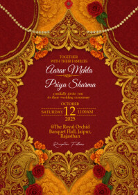Indian wedding A4 template