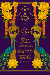 Indian wedding Affiche template