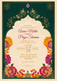 Indian wedding A4 template