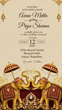 Indian Wedding Flyer Template Digital Display (9:16)