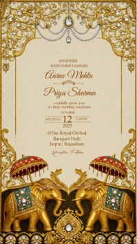 Indian Wedding Flyer Template Digital Display (9:16)