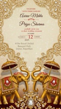 Indian Wedding Flyer Template Digital Display (9:16)