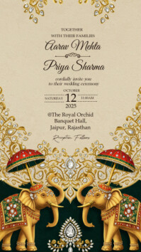 Indian Wedding Flyer Template Digital Display (9:16)