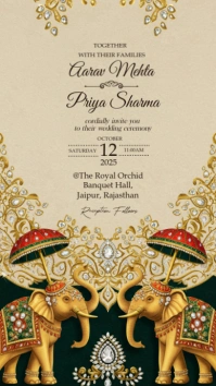 Indian Wedding Flyer Template Digital Display (9:16)