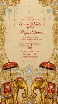Indian Wedding Flyer Template Digitalanzeige (9:16)