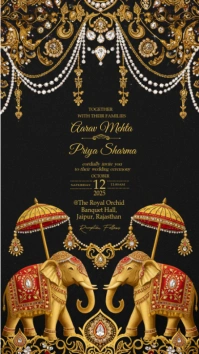Indian Wedding Flyer Template Digital Display (9:16)