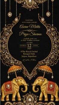 Indian Wedding Flyer Template Digital Display (9:16)