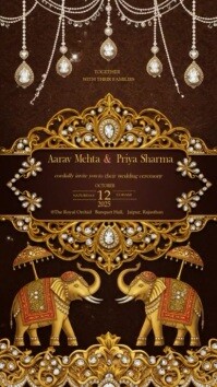 Indian Wedding Flyer Template Digital Display (9:16)