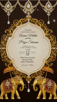 Indian Wedding Flyer Template Digital Display (9:16)