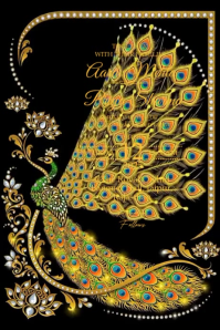 Indian wedding invitation Poster template