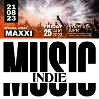 Indie Music Concert Instagram Post template