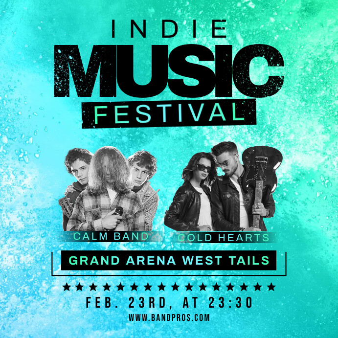 Indie Music Festival Ads Template | PosterMyWall