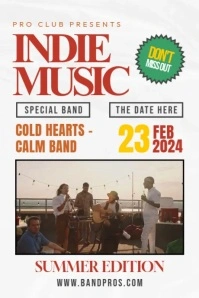 Indie Music Summer Poster template