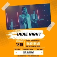 indie night Publicación de Instagram template