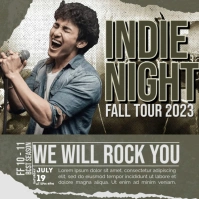 Indie Night Fall Tour 2023 Post Instagram template