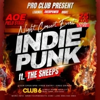 Indie Punk Concert Cuadrado (1:1) template
