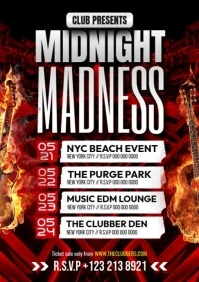 Indie Rock Band Schedule A4 template