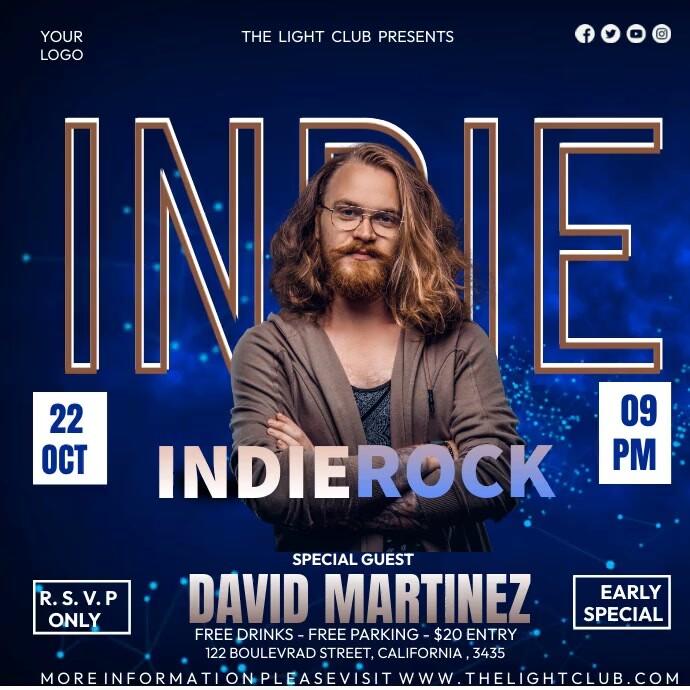 Concert Ad Examples Indie Rock Concert Ads Template | PosterMyWall
